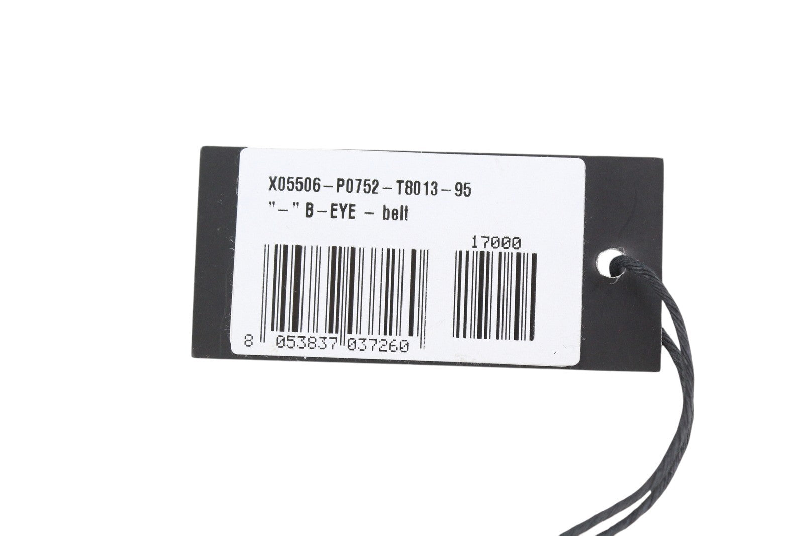 DIESEL B-EYE Women Belt 95 CM Black Leather Silver Tone Details Buckle Casual