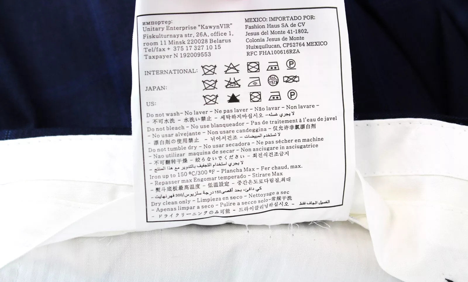 SUITSUPPLY Lazio Men`s Suit UK38R Slim Fit Blue Wool Checked 2-Piece Lined