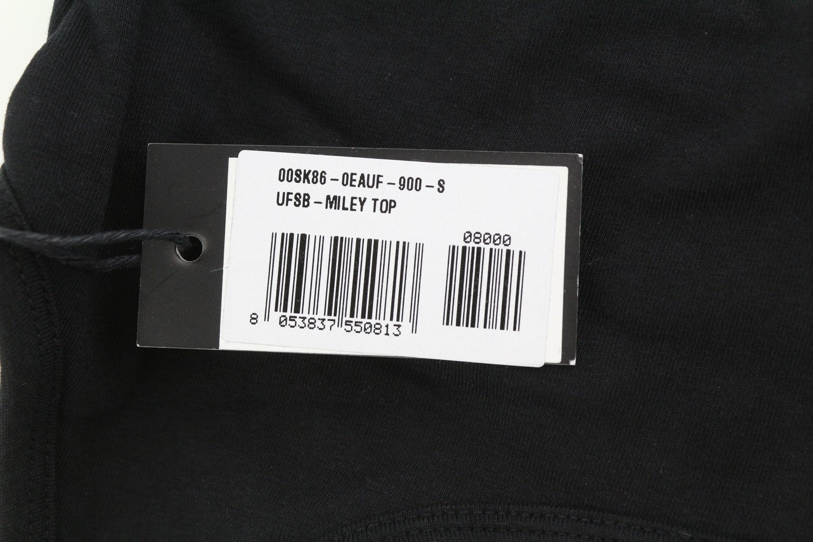 DIESEL Ufsb-Miley Top Women Sports Bra S Black Stretch Comfort Sleeveless Dark