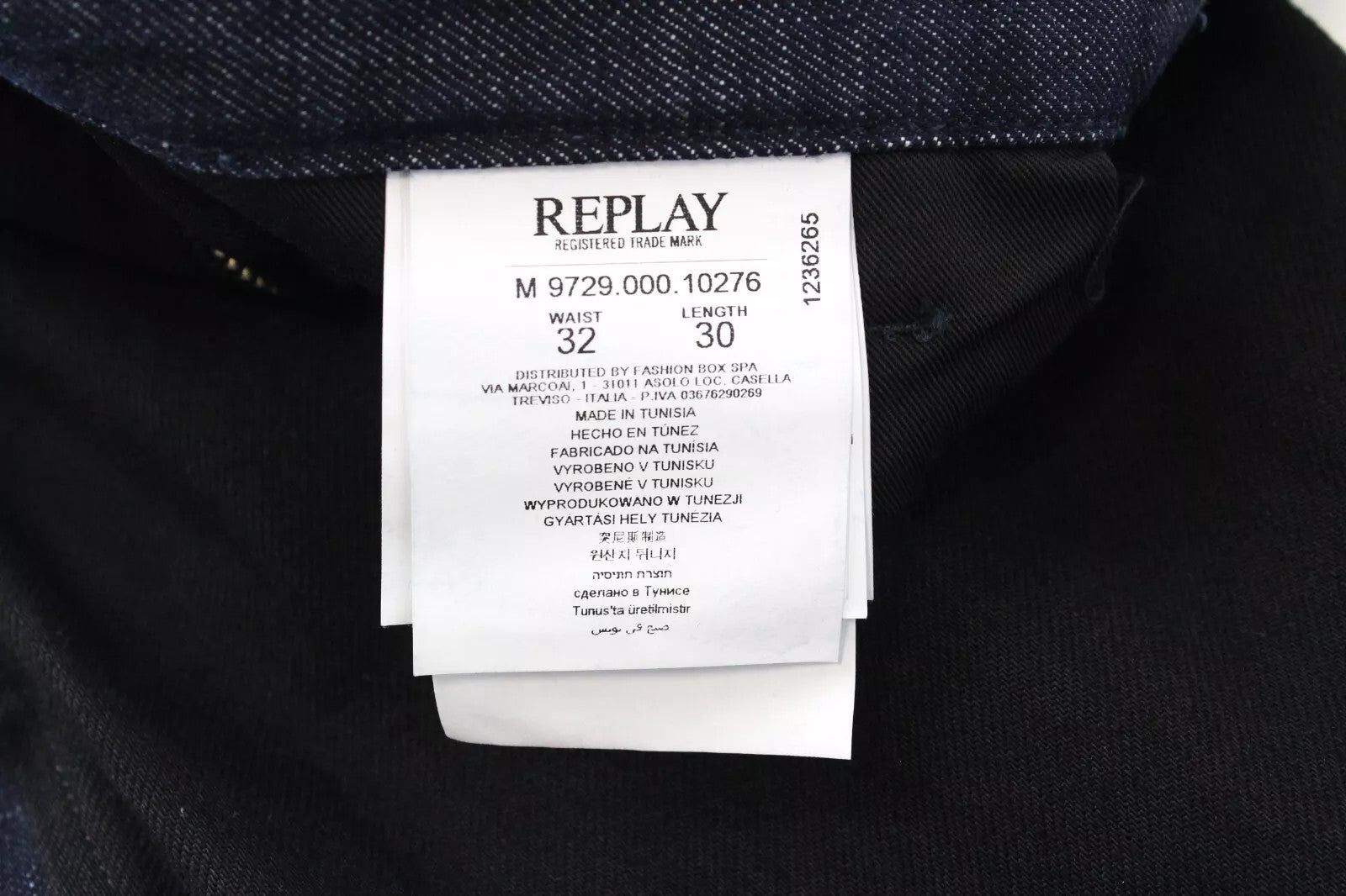 REPLAY Atelier Men`s Trousers W32/L30 Contrasting Denim Chino Cotton Patterns