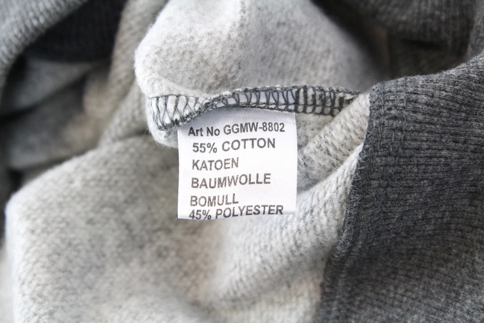 GOOD GENES Men`s Sweatshirt XL Grey Cotton Blend Logo Pullover Long Sleeve