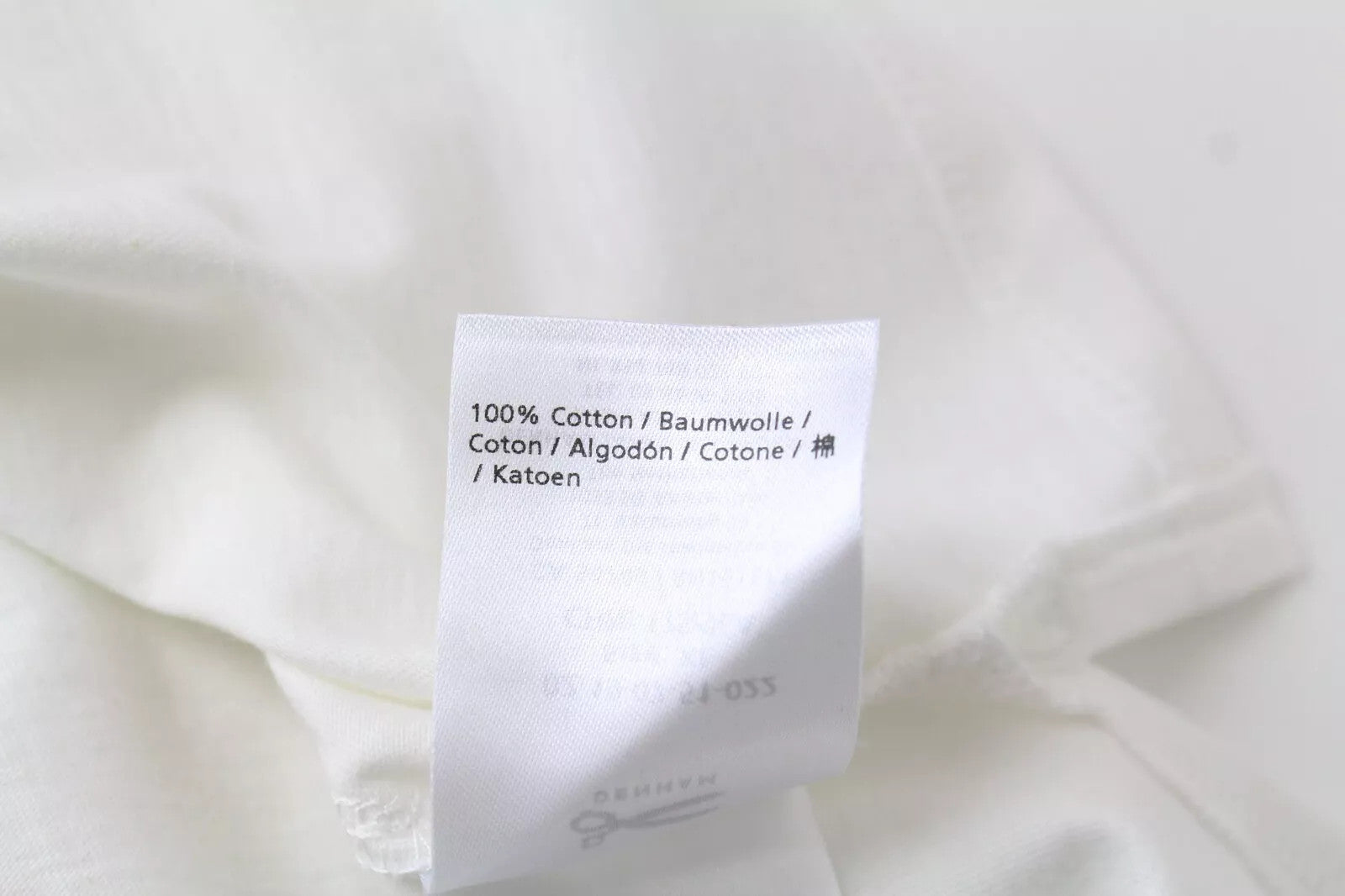 DENHAM Omono Women`s T-Shirt XL Off-White Pure Cotton Plain Short Sleeve