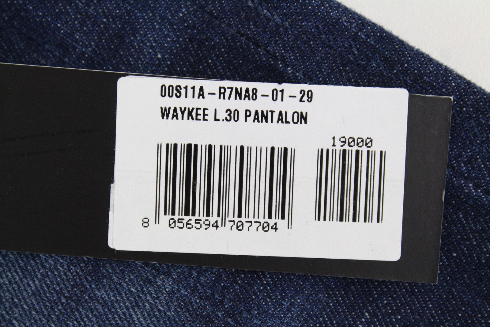 DIESEL Waykee R7NA8 Men's Jeans W29 L30 Straight Fit Blue Washed Cotton Denim