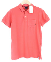 SCOTCH & SODA Ams Blauw Men`s T-Shirt S Dyed Pink Short Sleeve Polo Cotton
