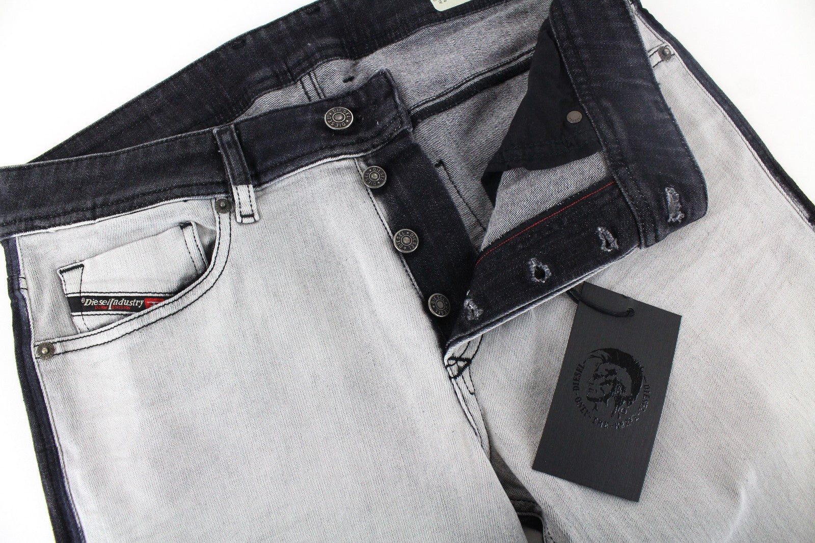 DIESEL Sleenker-X-SP 082AX Men's Jeans W31 L32 Skinny Slim Grey Cotton Stretch