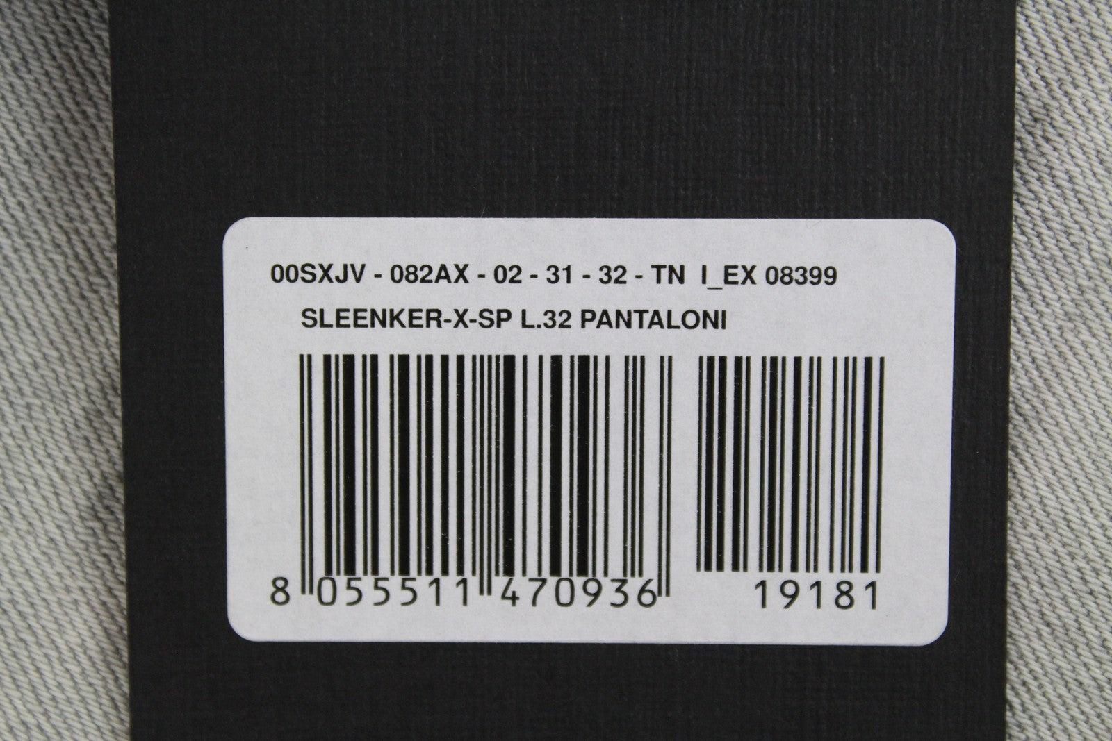 DIESEL Sleenker-X-SP 082AX Men's Jeans W31 L32 Skinny Slim Grey Cotton Stretch