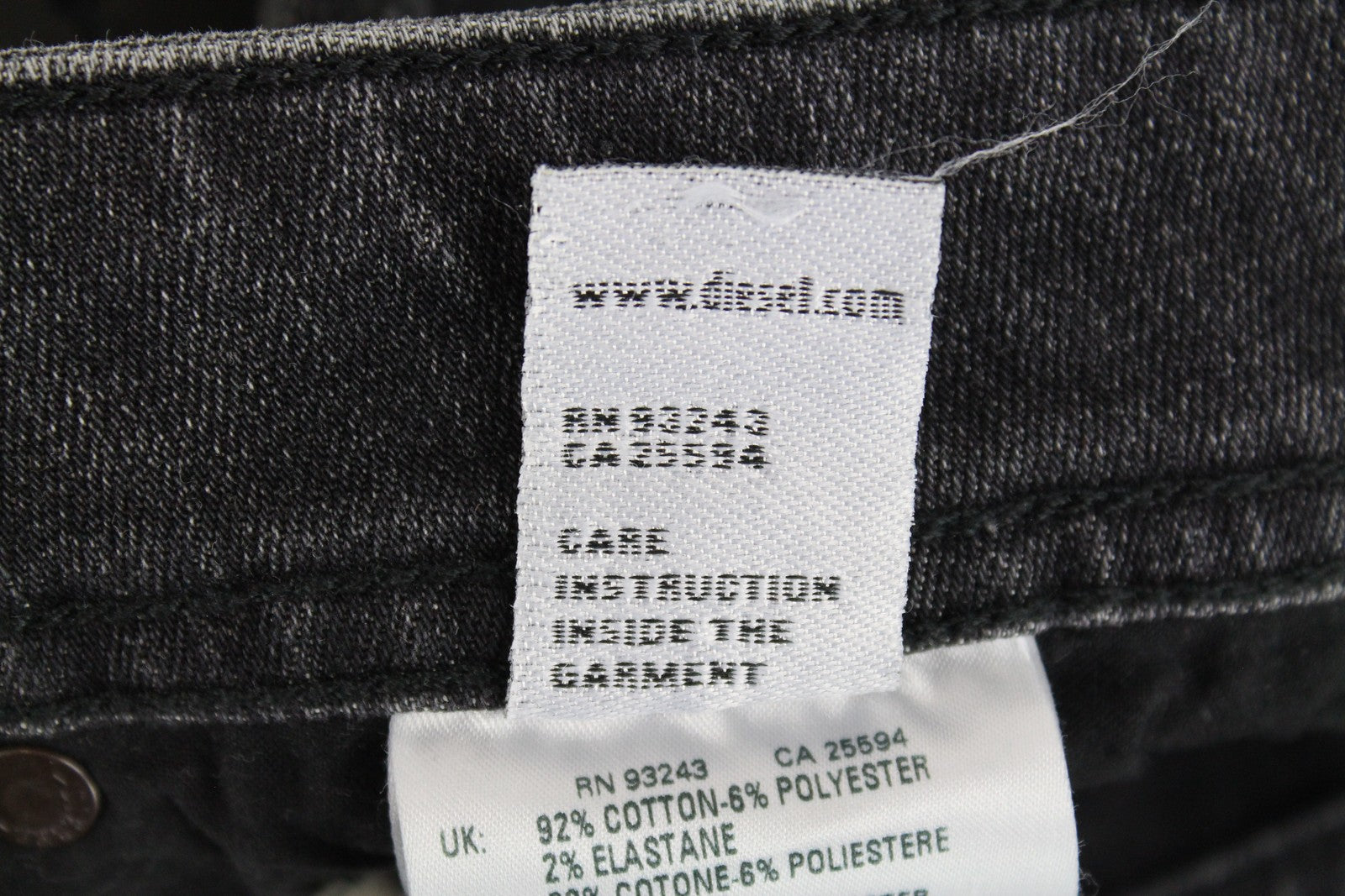 DIESEL Troxer R4NQ8 Men's Jeans W31 L30 Grey Slim Fit Washed Stretch