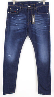 DIESEL Tepphar R7NA8 Men's Jeans W32 L34 Slim Carrot Washed Blue Cotton Fit