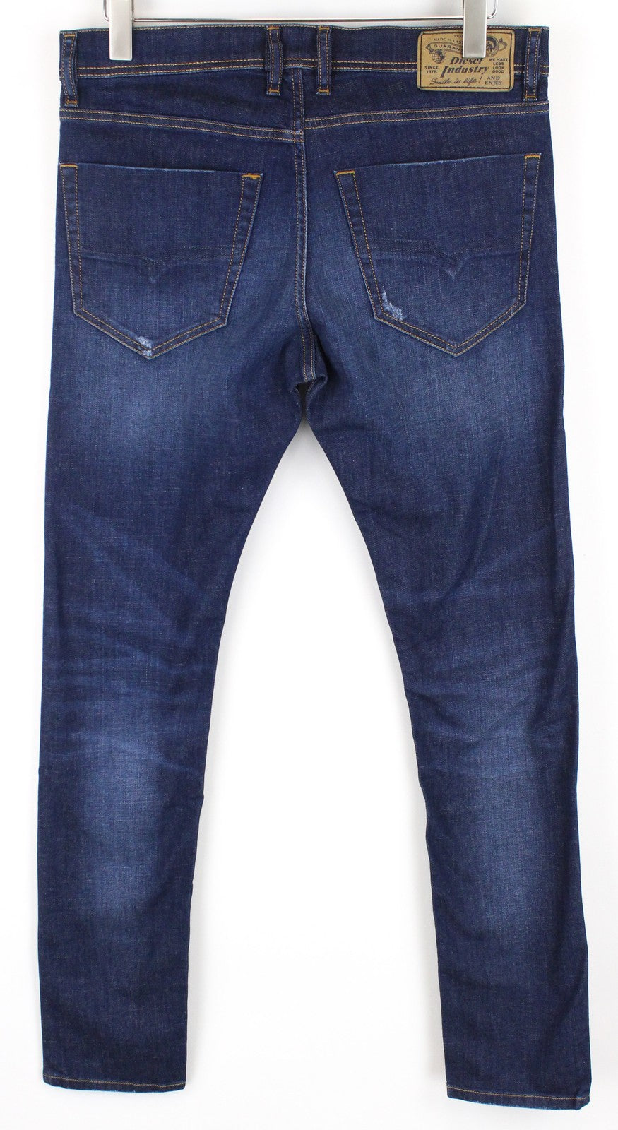 DIESEL Tepphar R7NA8 Men's Jeans W32 L34 Slim Carrot Washed Blue Cotton Fit