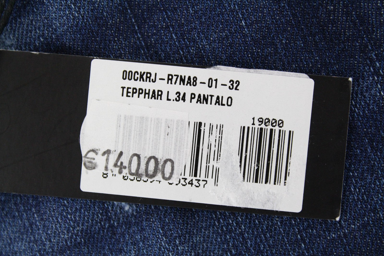 DIESEL Tepphar R7NA8 Men's Jeans W32 L34 Slim Carrot Washed Blue Cotton Fit