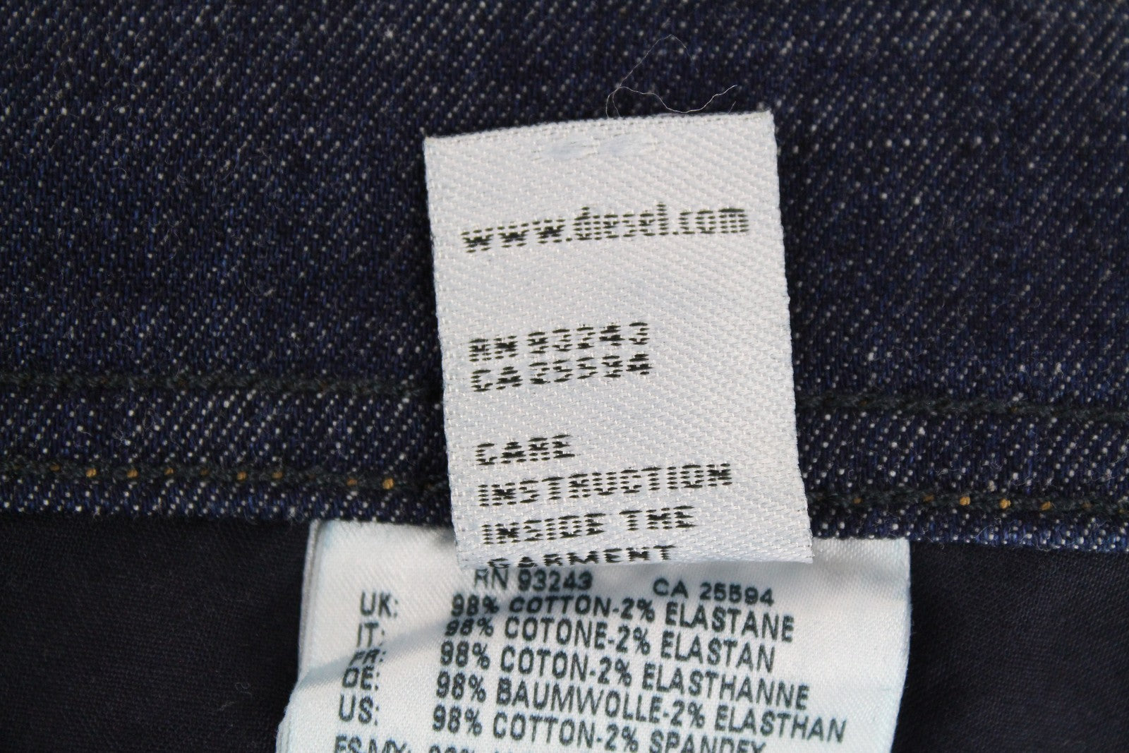 DIESEL Tepphar R7NA8 Men's Jeans W30 L34 Slim Ripped Stretch Blue Denim