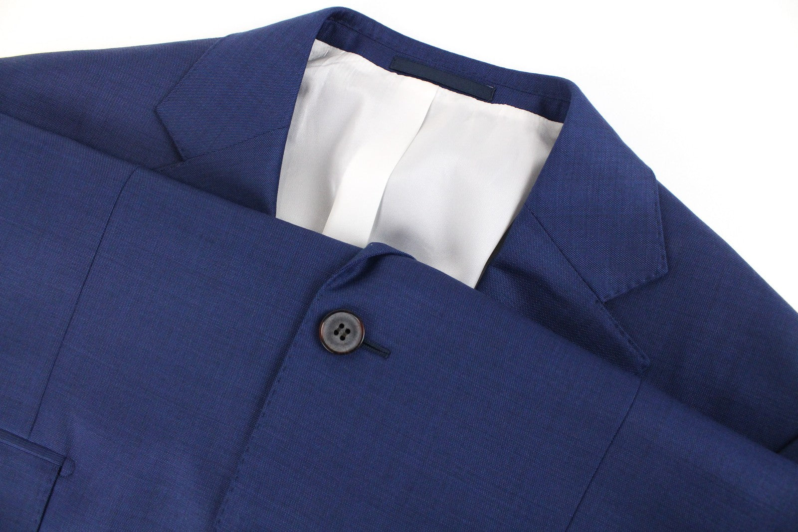 SUITSUPPLY Napoli Men's Blazer UK40L Blue Super 110s Wool Lined Formal