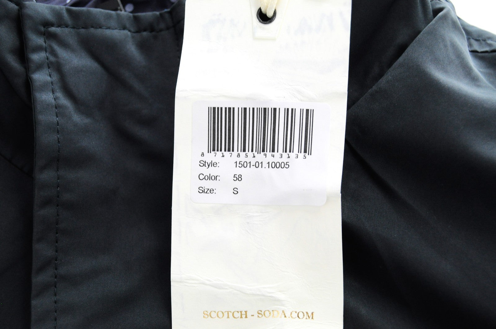 SCOTCH &amp; SODA Ams Couture vyriška striukė S, tamsiai mėlyna, su pamušalu, užtrauktuku ilgomis rankovėmis, laisvalaikio stiliaus 