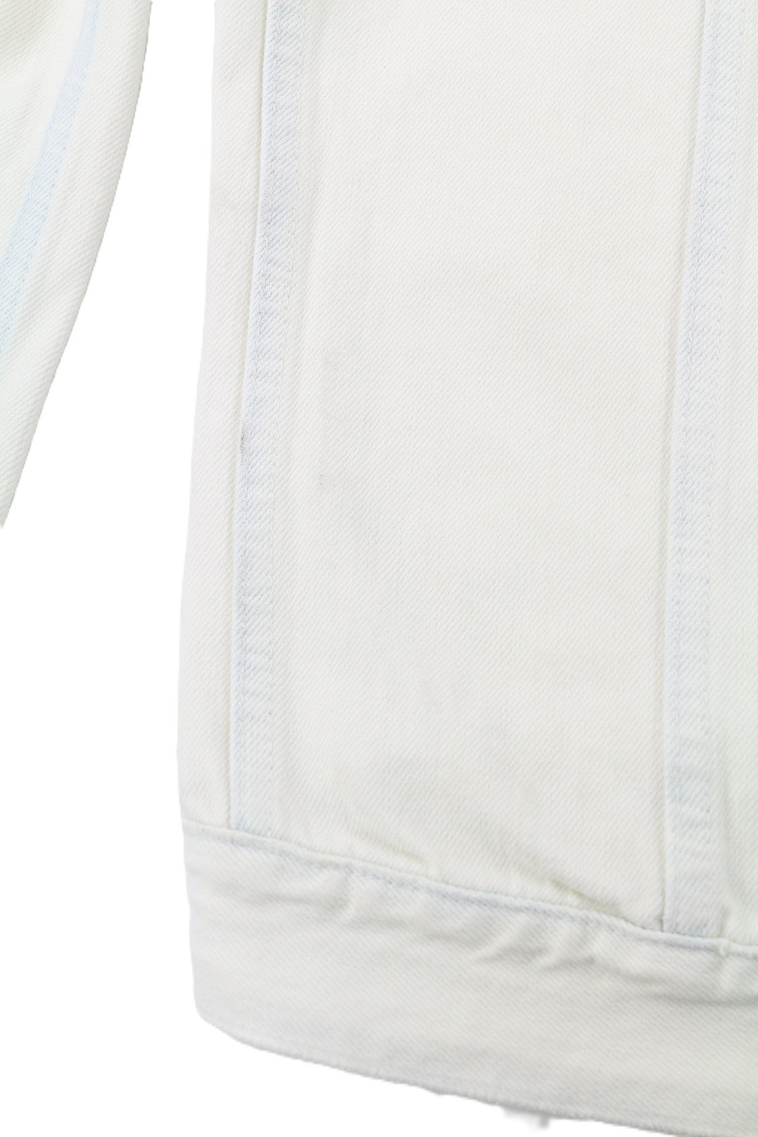 NUDIE JEANS Terry Men Jacket L Extreme Bleach Light Buttoned Spread Logo Pockets