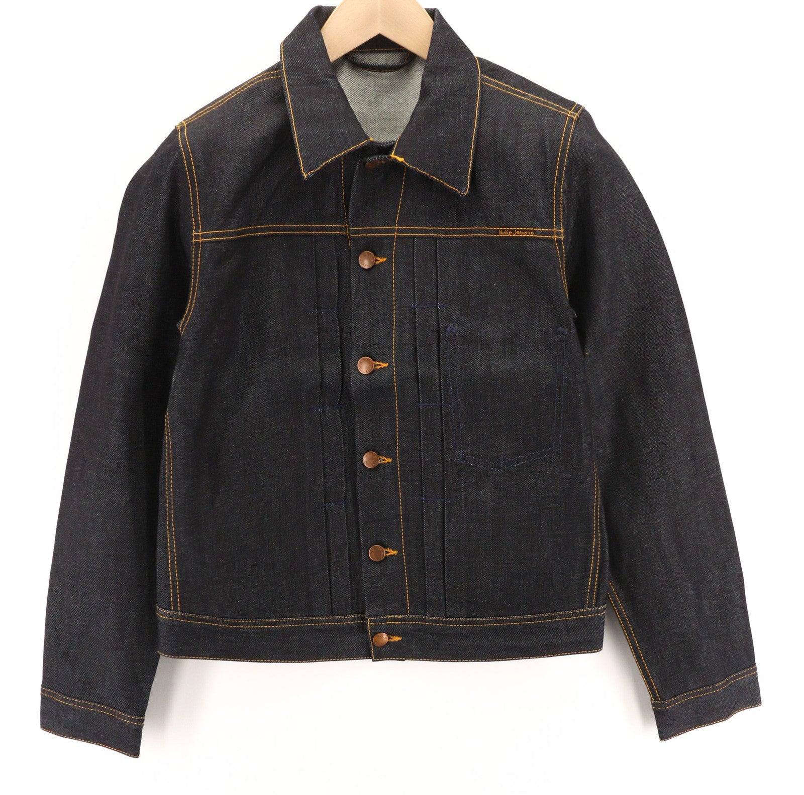 NUDIE JEANS Sonny Dry Dirt Organic Men's Jacket S Pure Cotton Denim Classic Blue