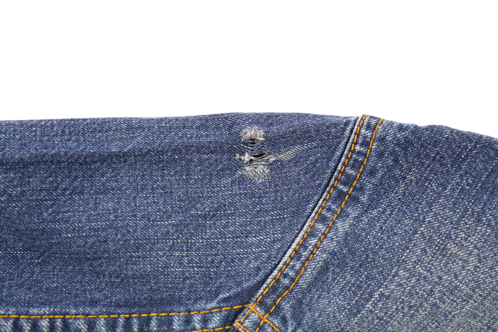 NUDIE JEANS Terry Recycle Worn In Men Jacket M Blue Pure Cotton Denim Washed