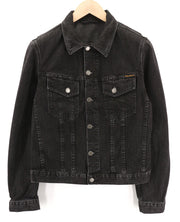 NUDIE JEANS Perry Organic Black Stone Men Jacket M Denim Black Faded Cotton