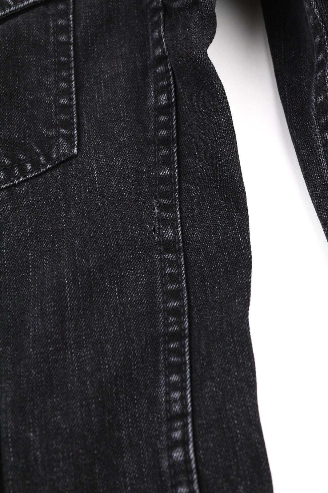 NUDIE JEANS Perry Organic Black Stone Men Jacket M Denim Black Faded Cotton