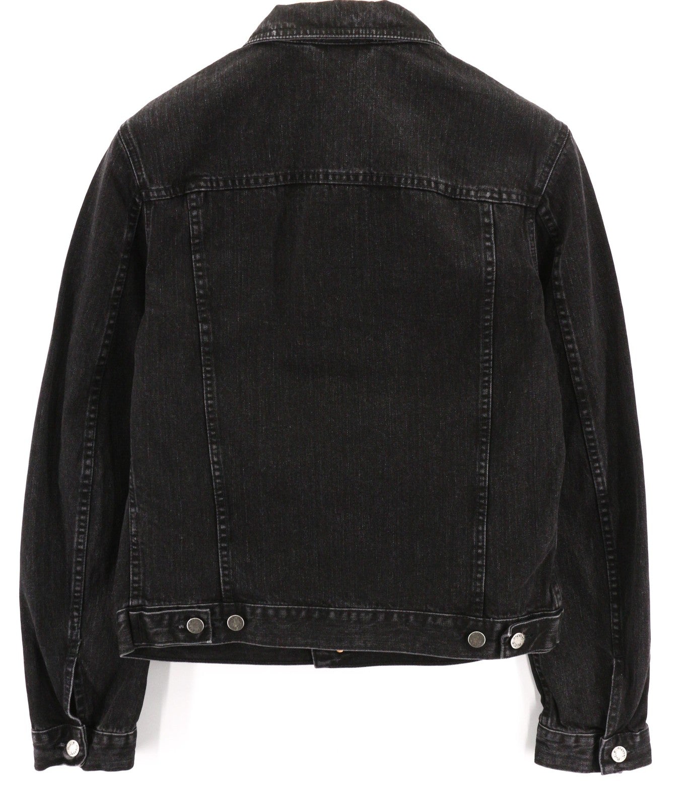 NUDIE JEANS Perry Organic Black Stone Men Jacket M Denim Black Faded Cotton