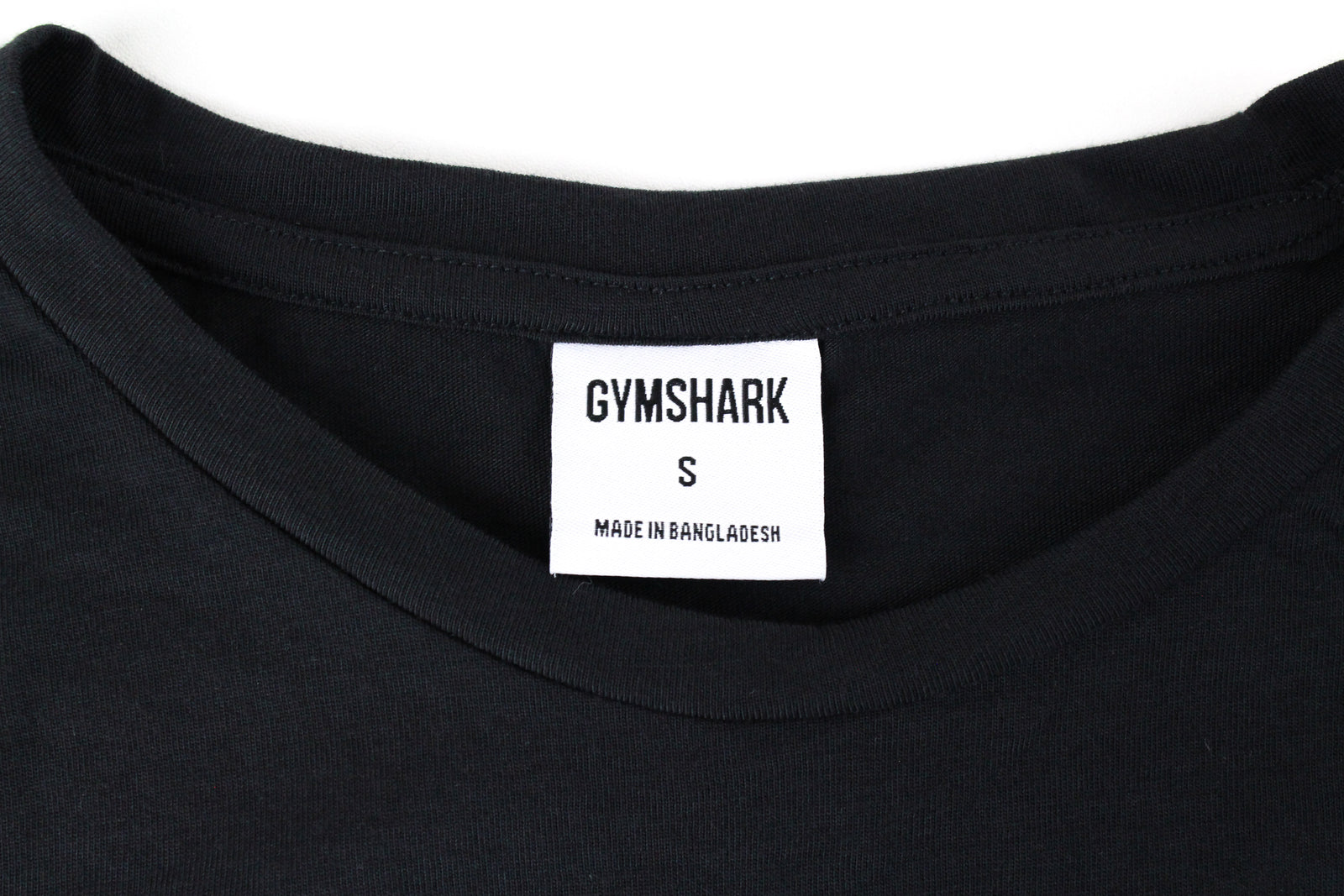 GYMSHARK Women Sport Top S Black Long Sleeve Crew Neck Cotton Blend Stretch