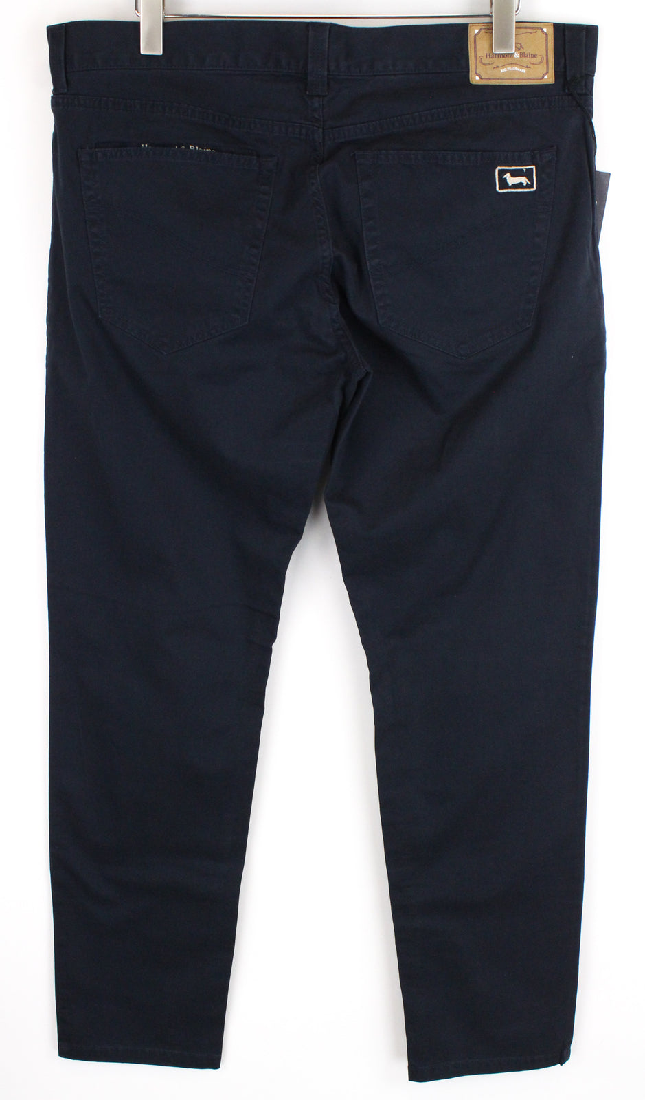 HARMONT & BLAINE Men Trousers 56 Navy Cotton Slim Fit Stretch Jean Style