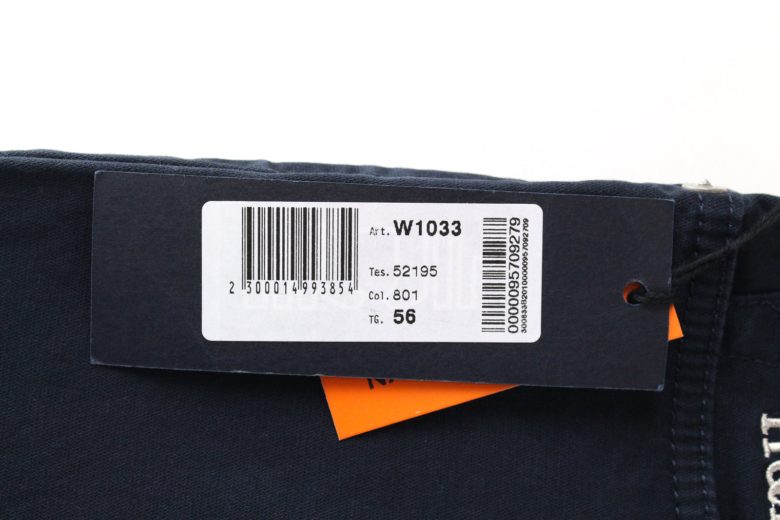 HARMONT & BLAINE Men Trousers 56 Navy Cotton Slim Fit Stretch Jean Style