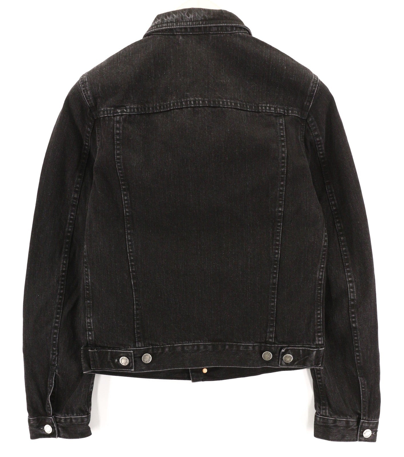 NUDIE JEANS Perry Organic Black Stone Men Jacket S Denim Black Cotton Washed