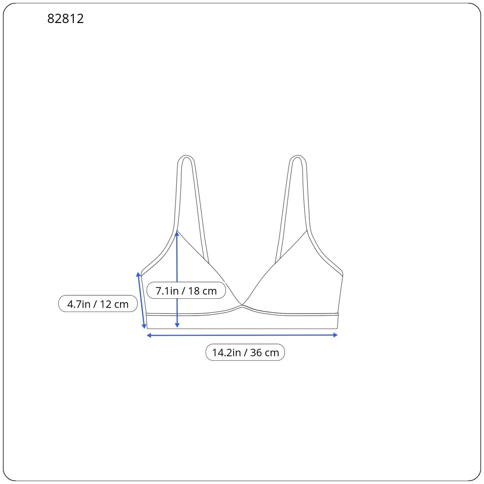 DIESEL Ufsb-Mileys Women Sports Bra L Sleeveless Round Neck Stretch Logo Blue