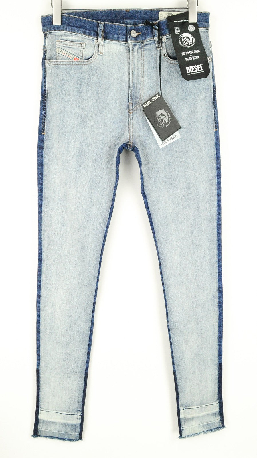 DIESEL D-Istort-SP 085AU Men Jeans W30/L32 Blue Super Skinny Fit Cotton Wash