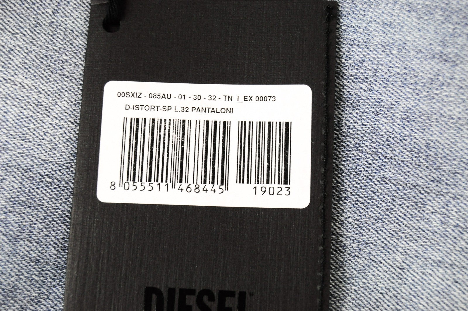 DIESEL D-Istort-SP 085AU Men Jeans W30/L32 Blue Super Skinny Fit Cotton Wash