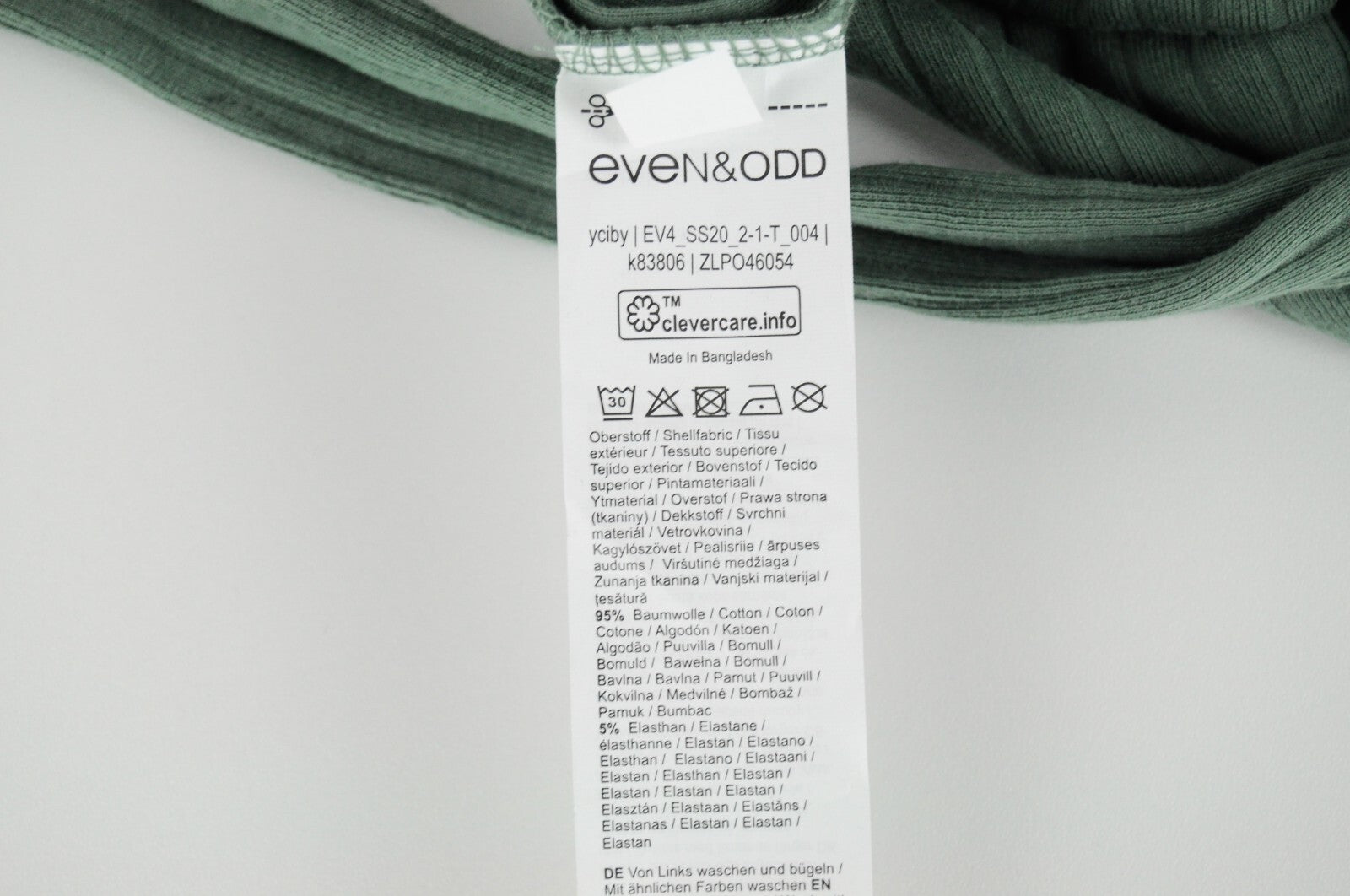 EVEN & ODD Women Jumpsuit M Green Short Sleeve Ribbed Cotton Belted Stretch