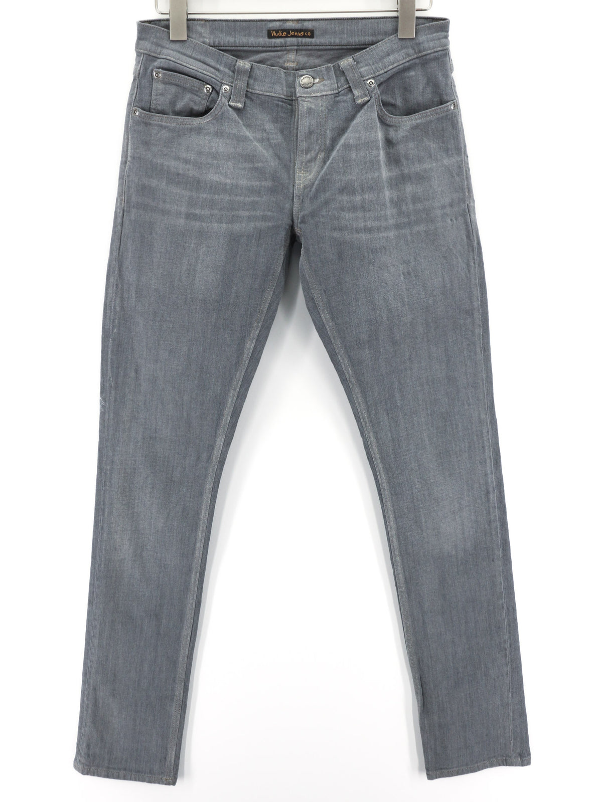 NUDIE JEANS Tight Long John Men Jeans W31/L34 Organic Charcoal Washed Slim Denim