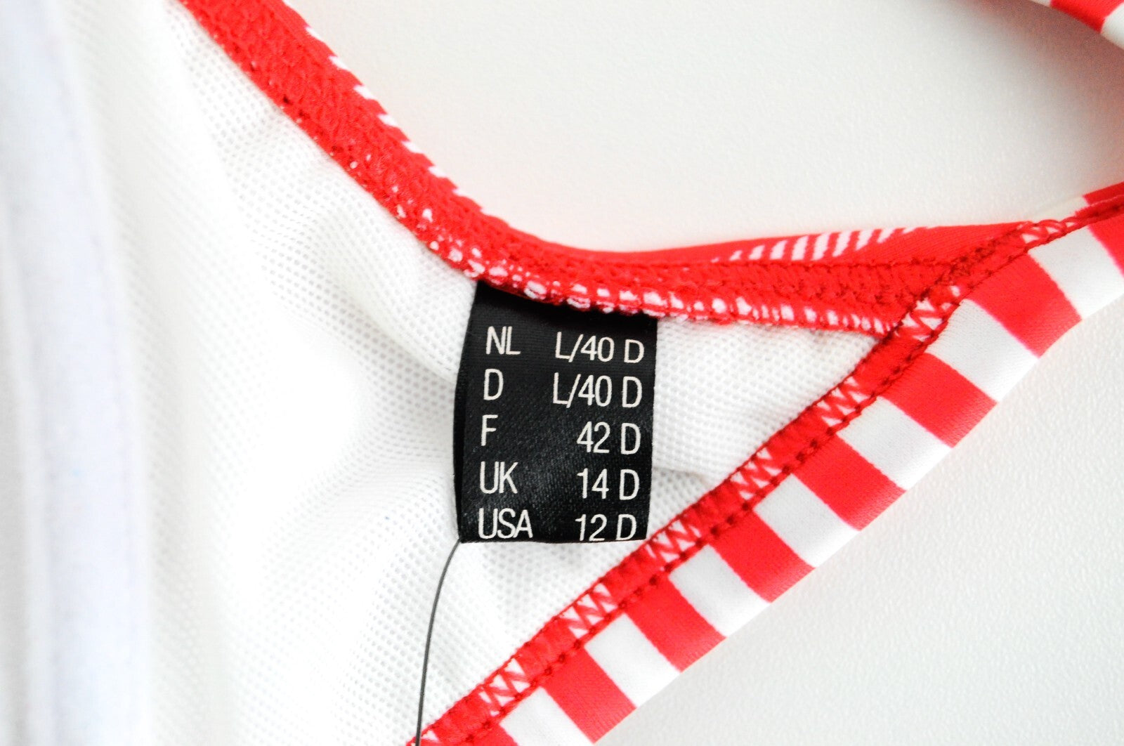 PROTEST Leone Women Swimsuit UK14D Red Striped Stretch Bikini Two Piece Set