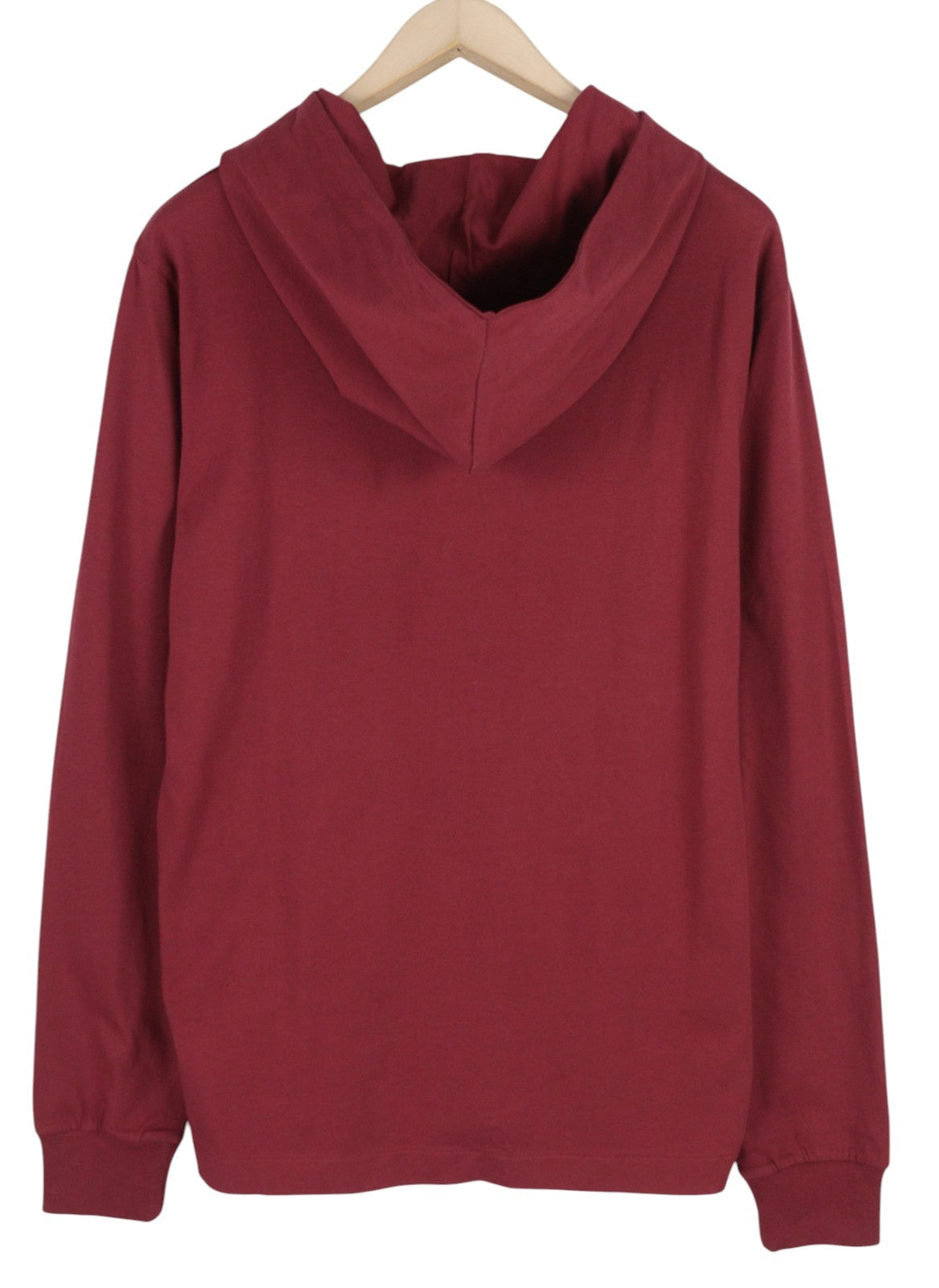 DIESEL Umlt-Jimmies Men T-Shirt L Underwear Hooded Long Sleeve Burgundy Tricot