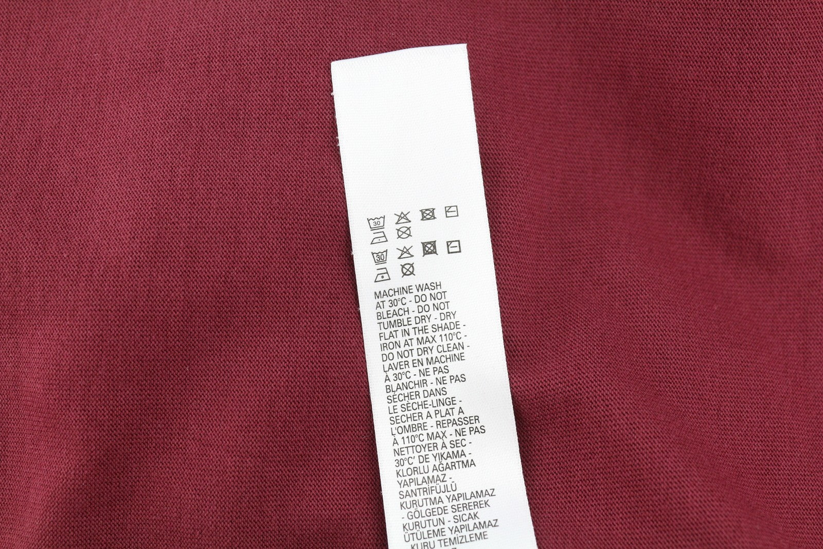 DIESEL Umlt-Jimmies Men T-Shirt L Underwear Hooded Long Sleeve Burgundy Tricot