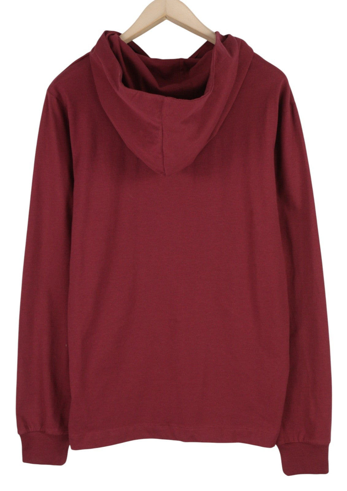 DIESEL Umlt-Jimmies Men T-Shirt L Underwear Hooded Long Sleeve Burgundy Logo