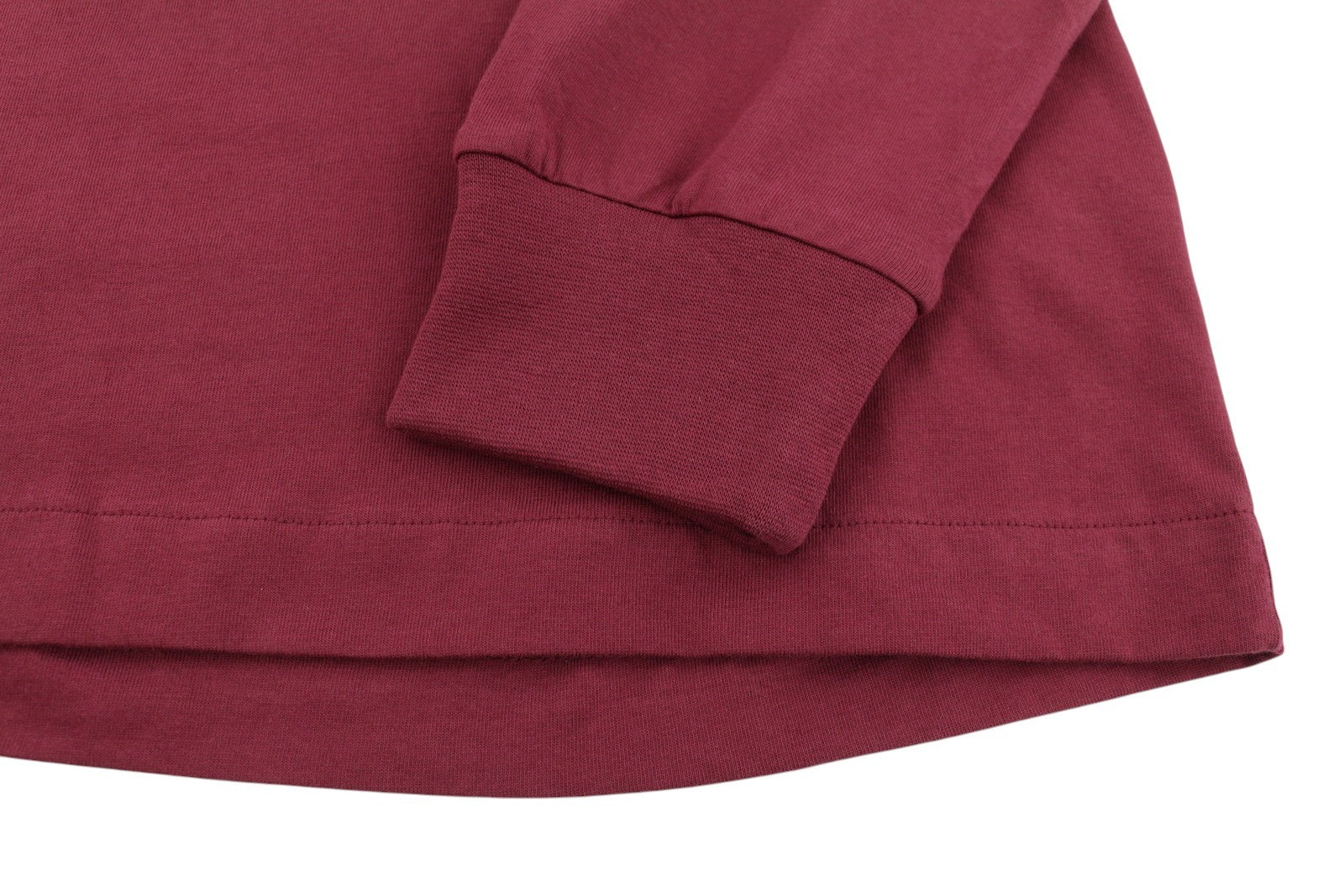 DIESEL Umlt-Jimmies Men T-Shirt L Underwear Hooded Long Sleeve Burgundy Logo