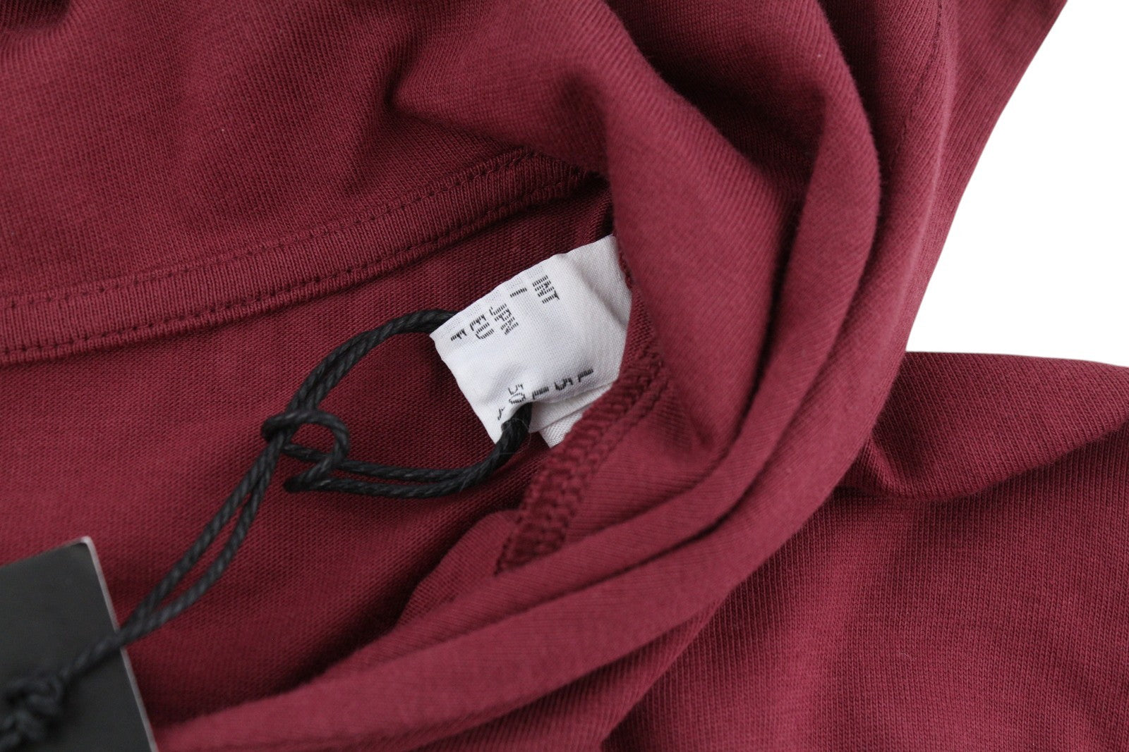 DIESEL Umlt-Jimmies Men T-Shirt L Underwear Hooded Long Sleeve Burgundy Logo