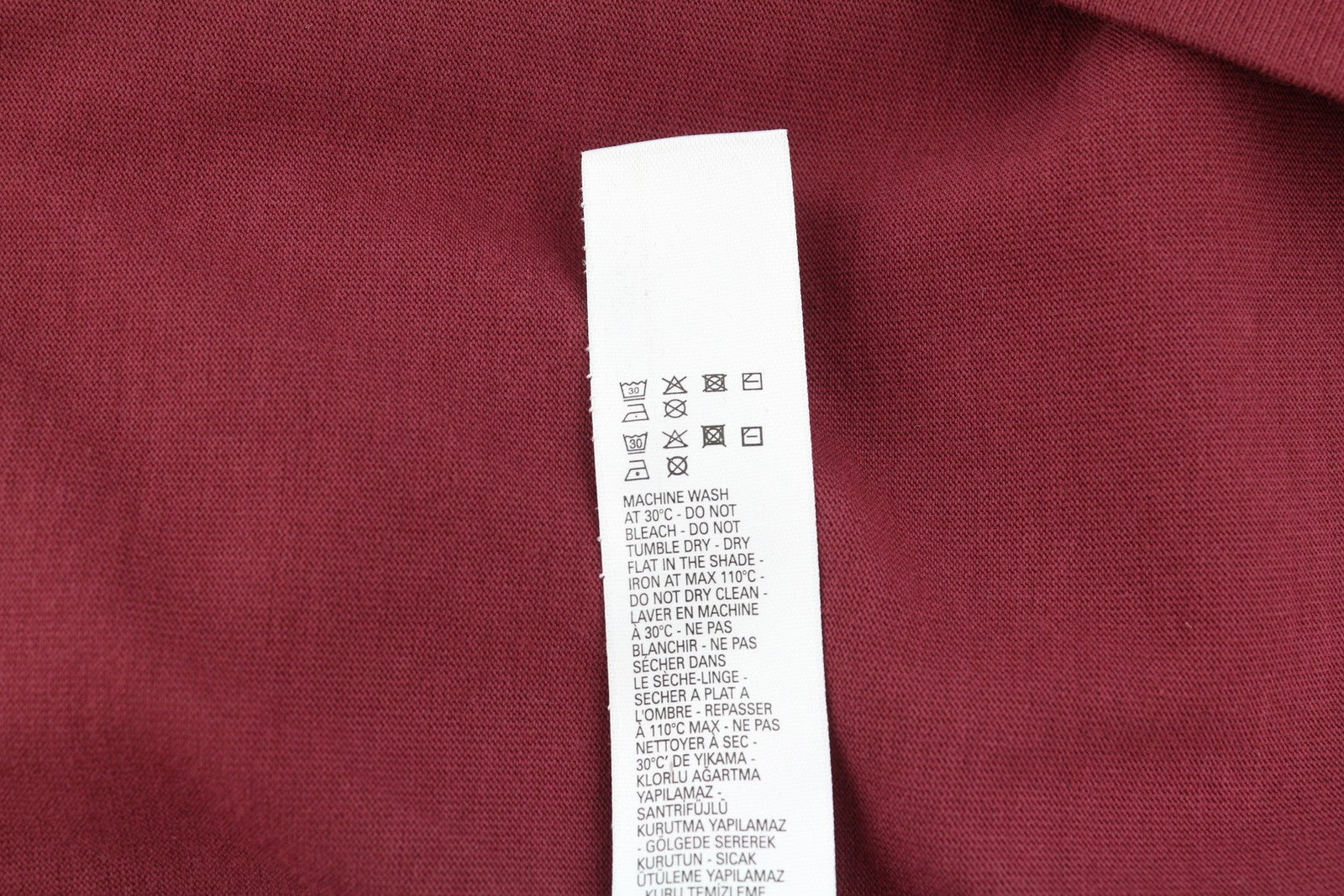 DIESEL Umlt-Jimmies Men T-Shirt L Underwear Hooded Long Sleeve Burgundy Logo