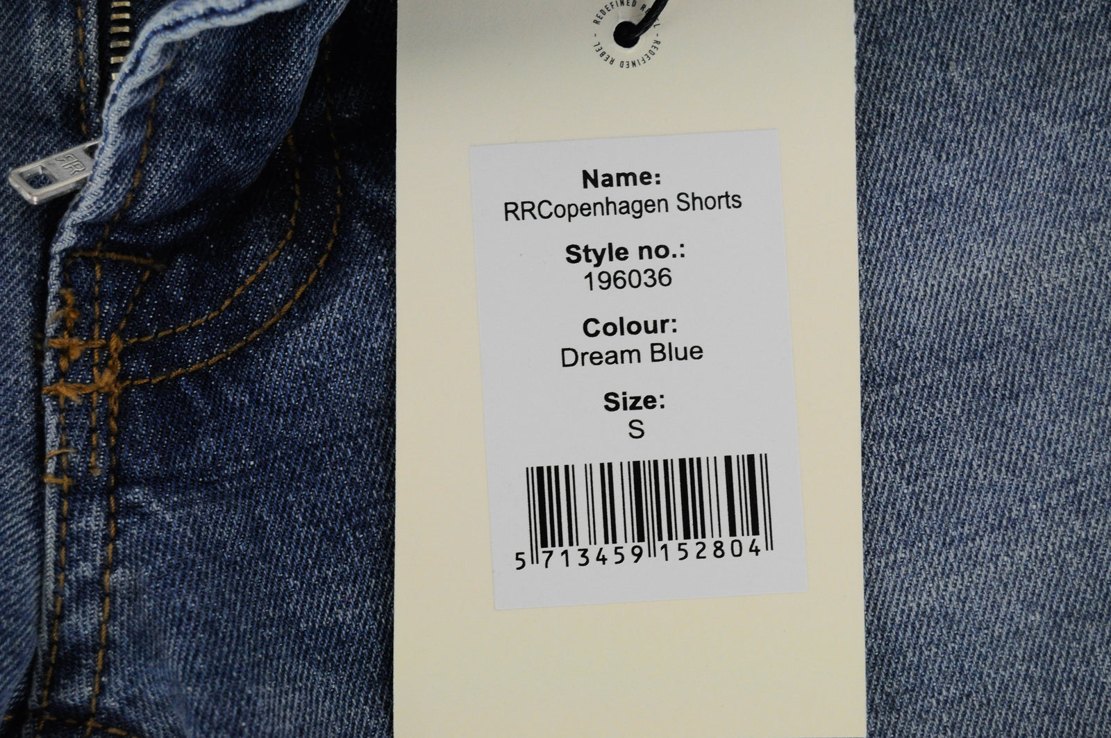 REDEFINED REBEL Men Shorts S Blue Washed Denim Cotton Stretch 5-Pocket Style