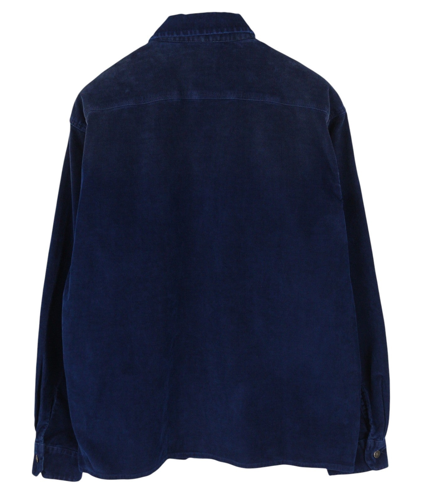 DIESEL S-Bun-Cord Men Shirt M Washed Blue Corduroy Thick Spread Snap RRP€175