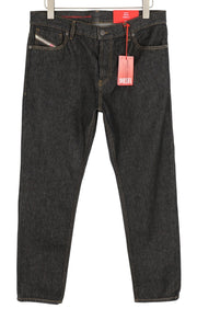 DIESEL 1995 Z9C34 Men Jeans W34/L30 Slim  Straight Leg Buttoned Dark RRP€185