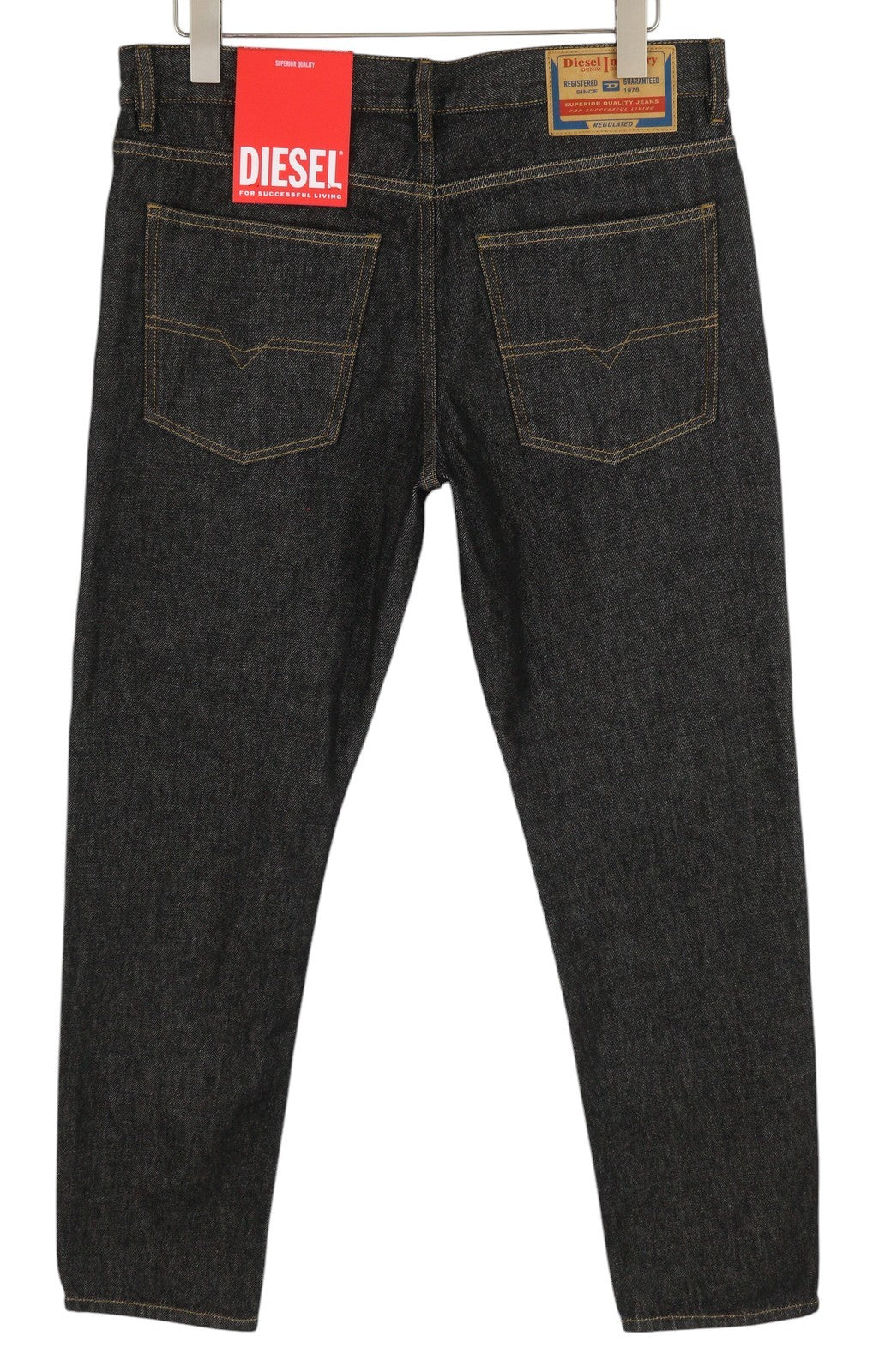 DIESEL 1995 Z9C34 Men Jeans W34/L30 Slim  Straight Leg Buttoned Dark RRP€185