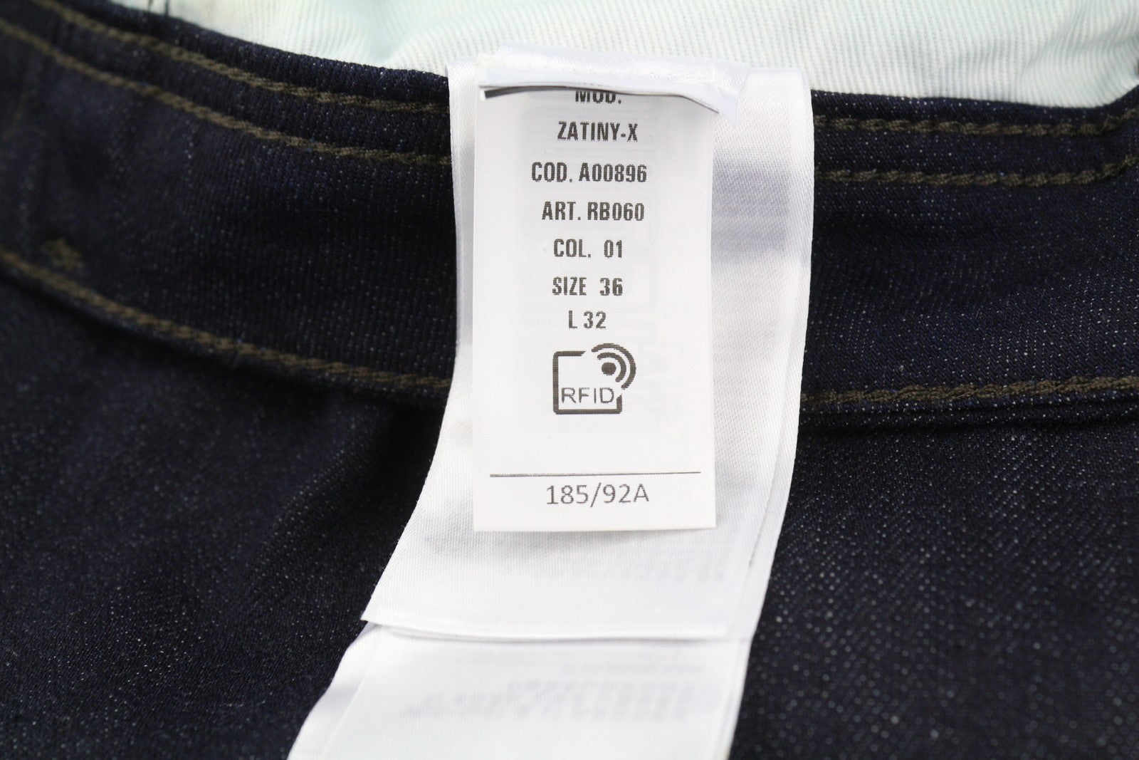 DIESEL Zatiny RB060 Men Jeans W36/L32 Bootcut Fit Button Fly Dark Blue Denim