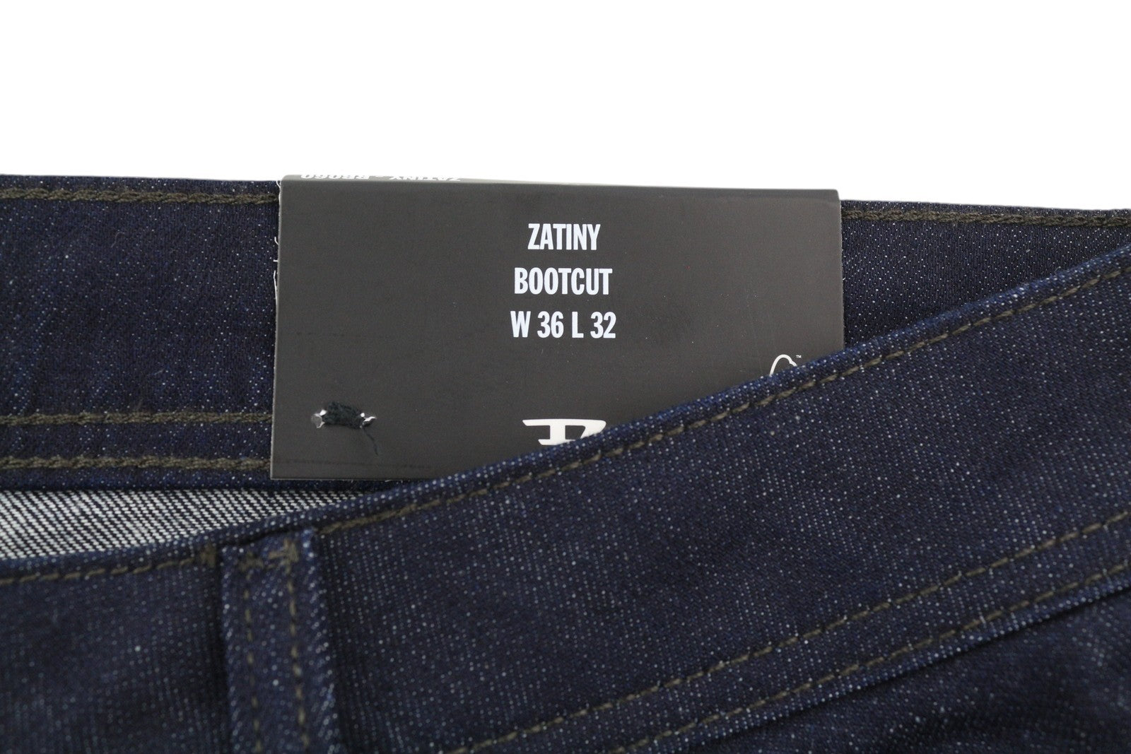 DIESEL Zatiny RB060 Men Jeans W36/L32 Bootcut Fit Button Fly Dark Blue Denim