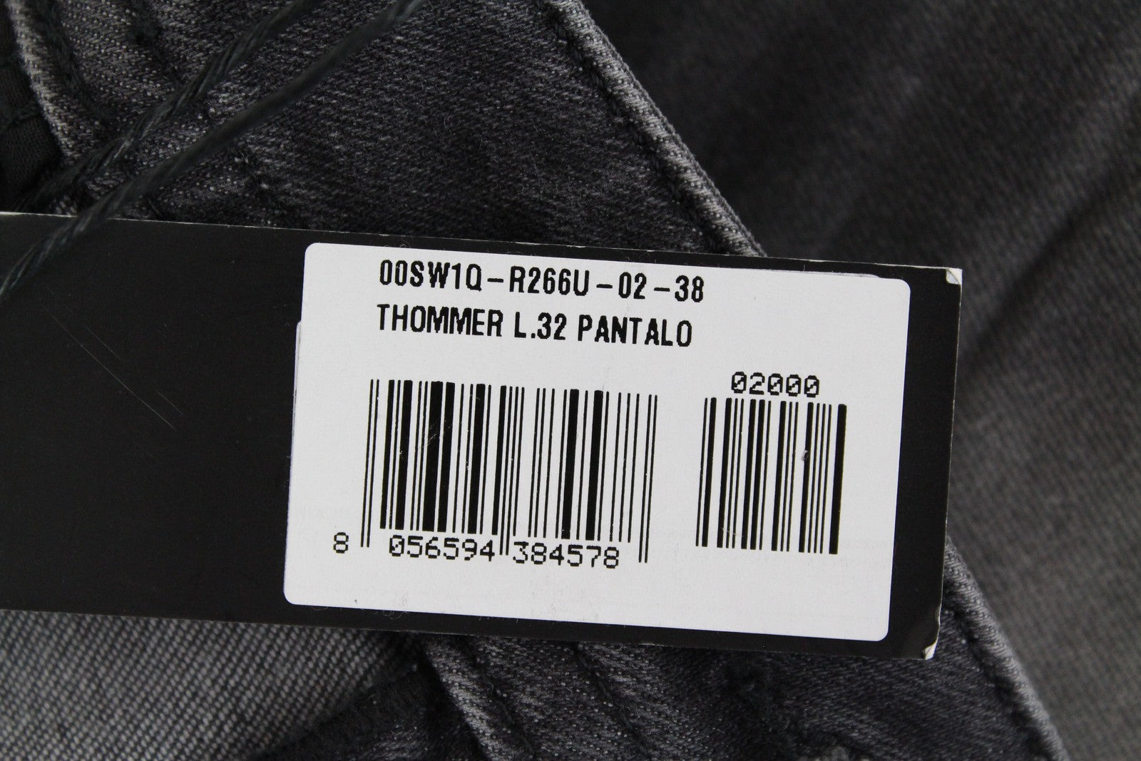 DIESEL Thommer R266U Men Jeans W38/L32 Slim Skinny Fit Cotton Grey Washed Denim