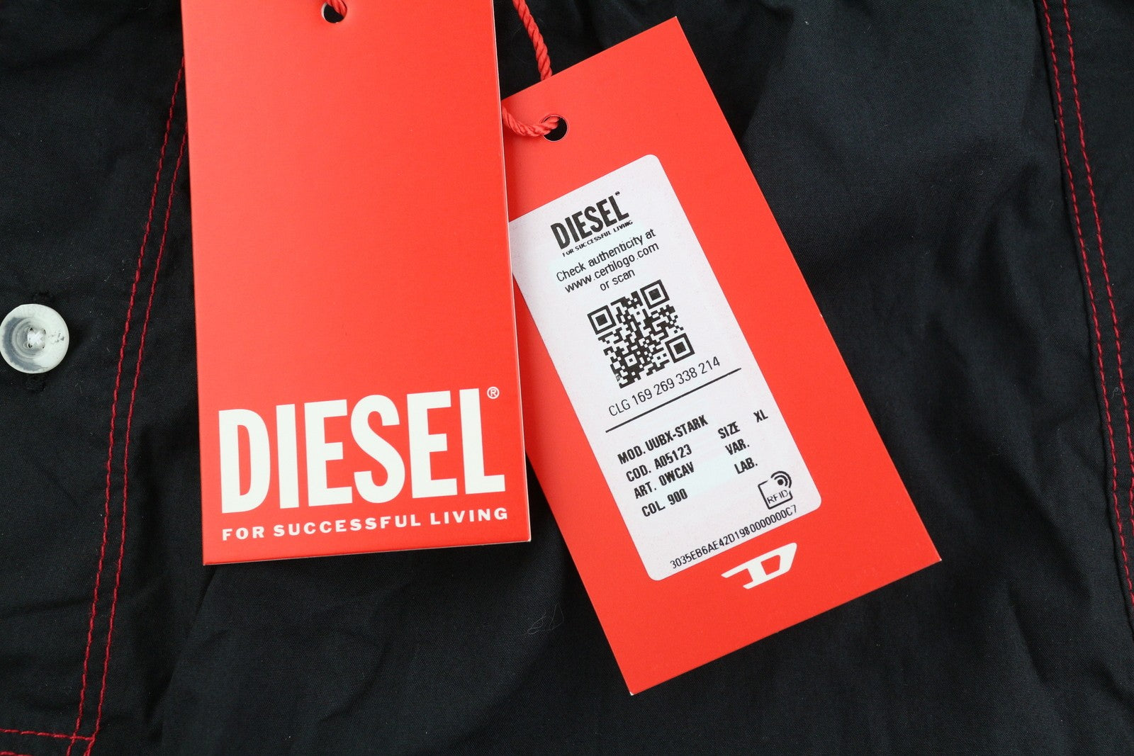 DIESEL Uubx-Stark Men Underwear XL Boxer Elastic Waist Logo All Seasons Black