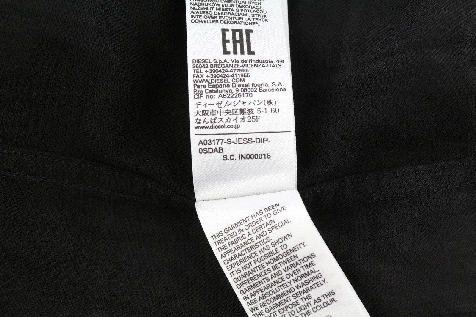 DIESEL S-Jess-Dip Men Shirt L Black Flannel Buttoned Plaid Spread Neck RRP€150