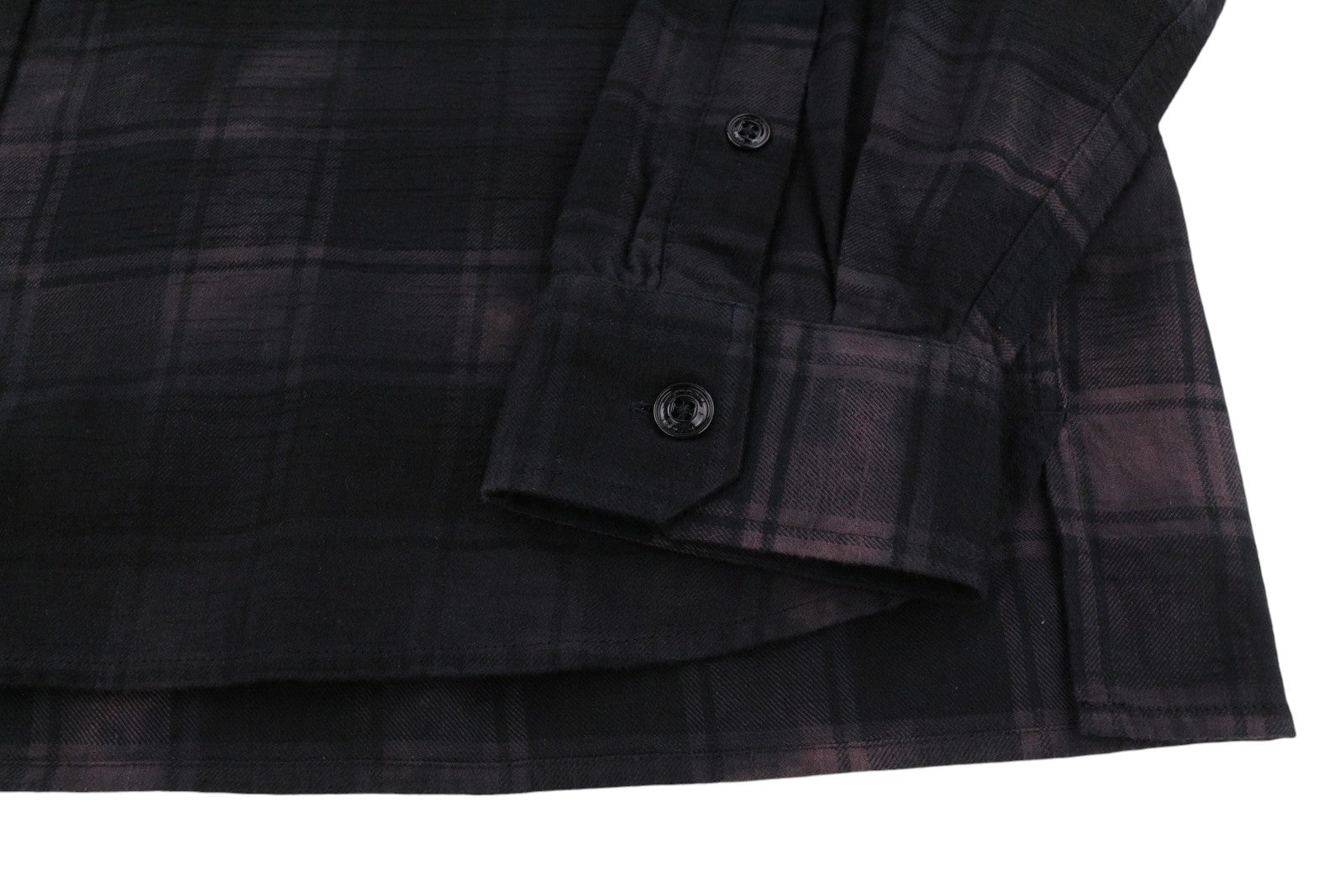 DIESEL S-Jess-Dip Men Shirt L Black Flannel Buttoned Plaid Spread Neck RRP€150