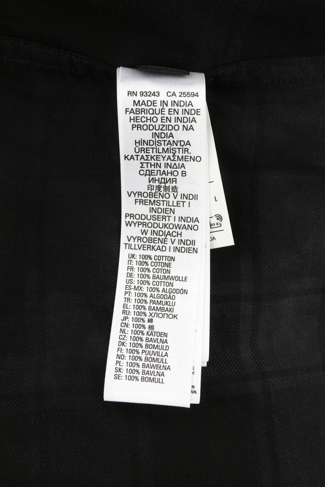 DIESEL S-Jess-Dip Men Shirt L Black Flannel Buttoned Plaid Spread Neck RRP€150